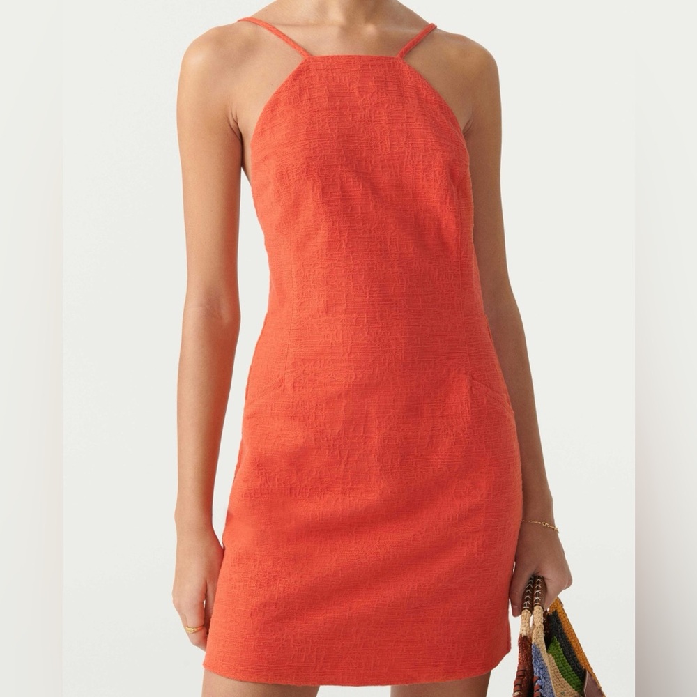 NWT ba&sh Orange Haza Dress